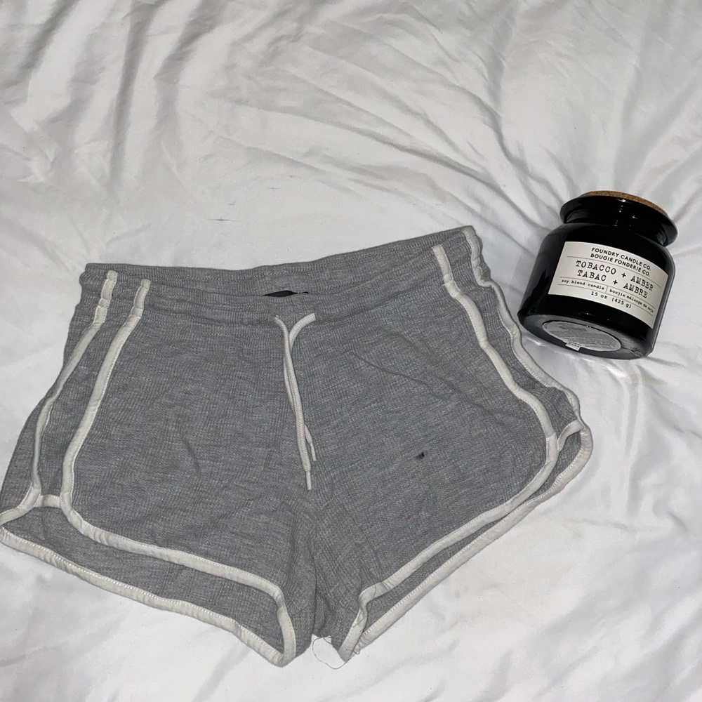 Gray pajama shorts